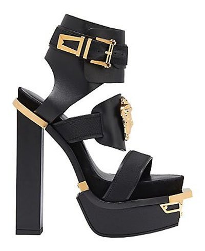 Sandalias Ídolo con plataforma metálica de Versace